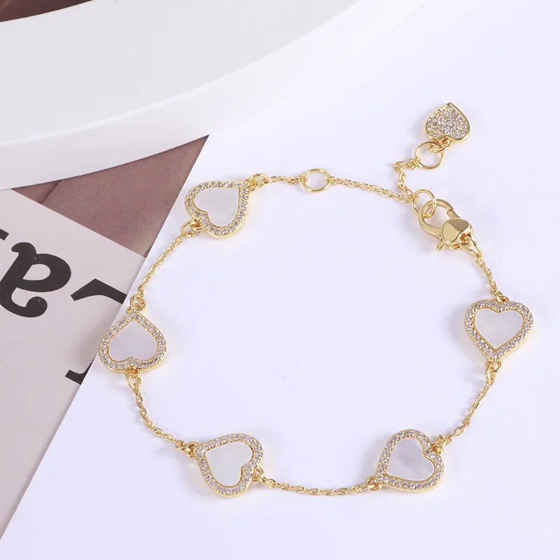 

KS European and American Fashion Versatile Niche Design Shell Heart Bracelet Trend Simple