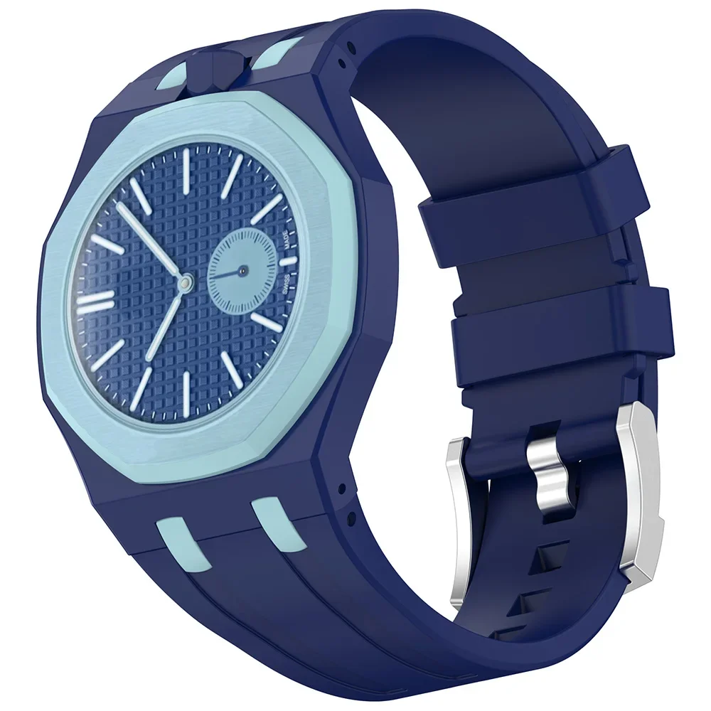 Original weiches Silikonarmband + PC-Gehäuse für Swatch X Ap Royal Pop Swatch Taschenuhr. Trendiges integriertes Armband für Royal Pop Band – Detail 34