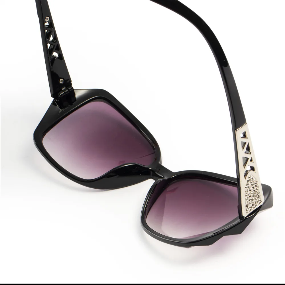 2 Stück Modische Übergroße Sonnenbrillen PC Damen Großer Rahmen Verlaufsgläser Sonnenbrillen Gafas De Sol Mujer – Detail 2