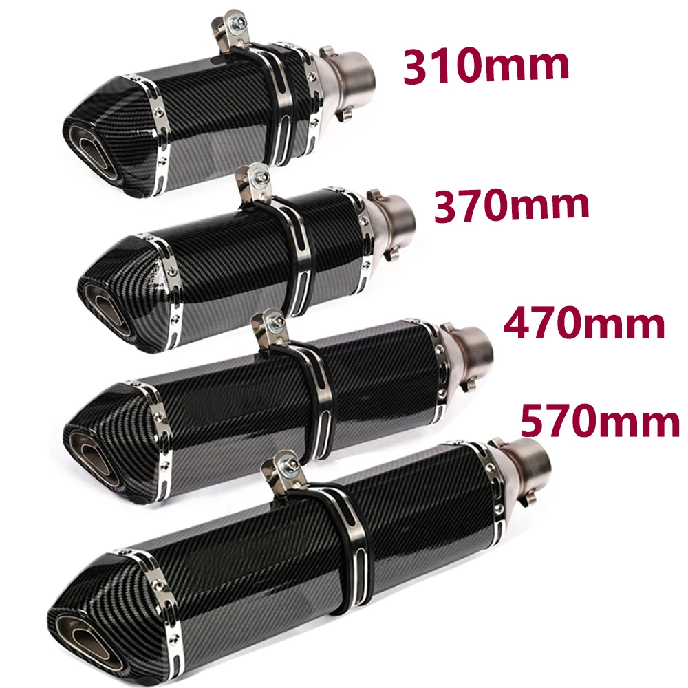 Hochwertiger Universeller 51mm Performance-Auspuff für Motorräder, Schalldämpfer zum Fabrikpreis, 310mm 370mm 470mm 570mm