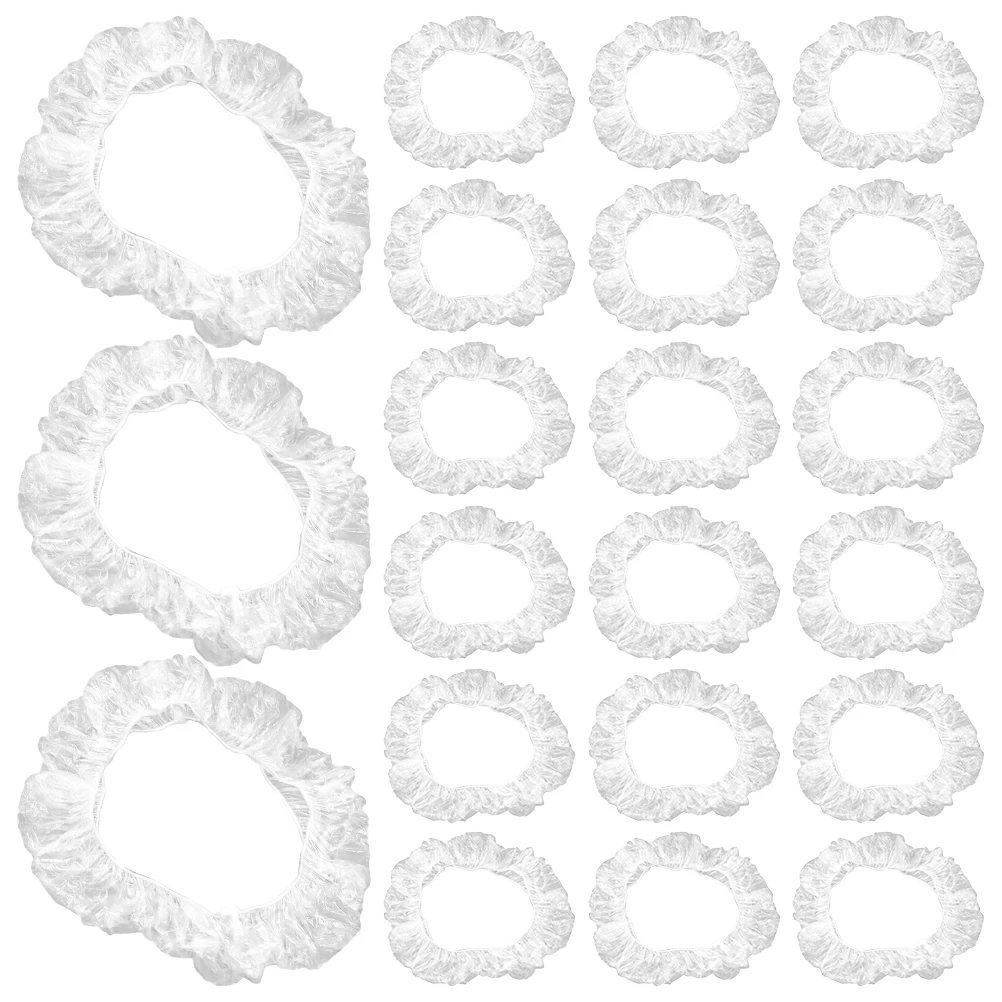 

250Pcs Disposable Car Steering Wheel Covers Elastic Plastic Sleeve Protector Cover for Auto Car Steering Wheel Protector White