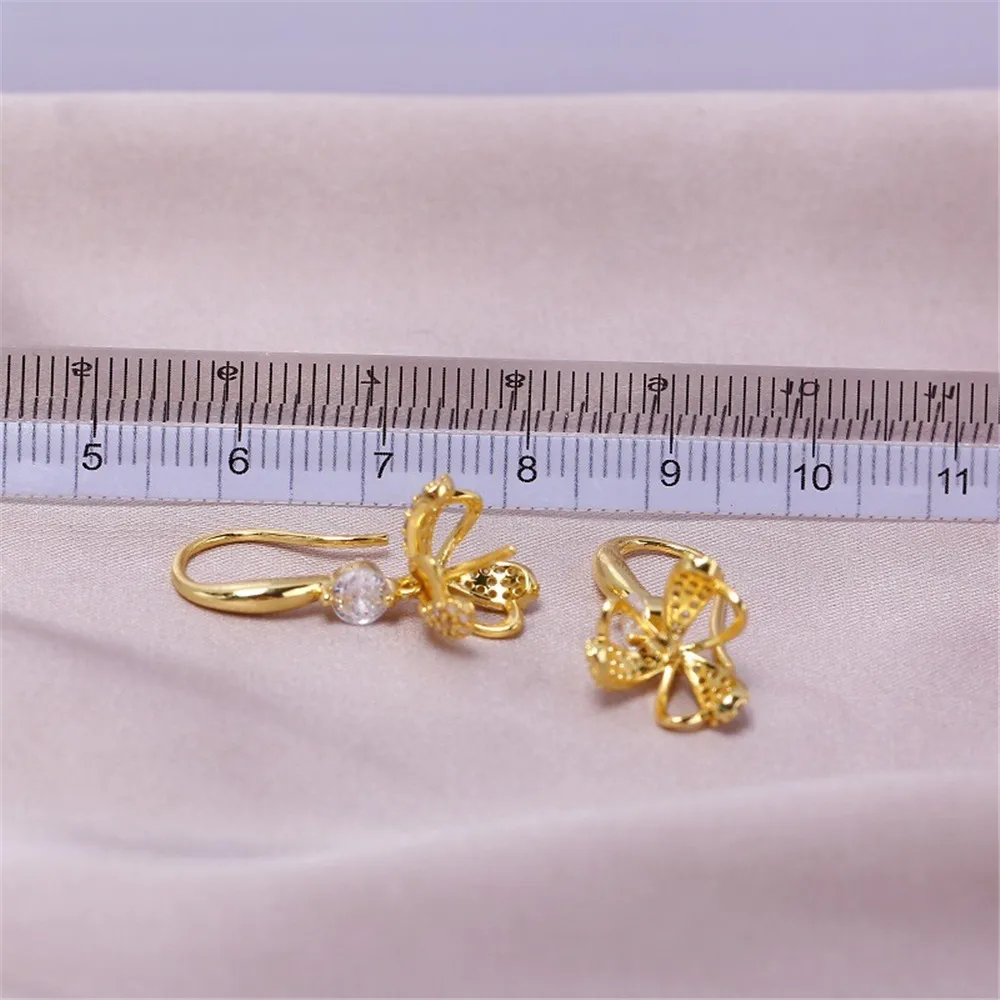 14K Gold Plated Brass Round Earring Hooks,Pearl  Accessories For Earrings,Shvenzy Earwires Fasteners,DIY Earring Findings