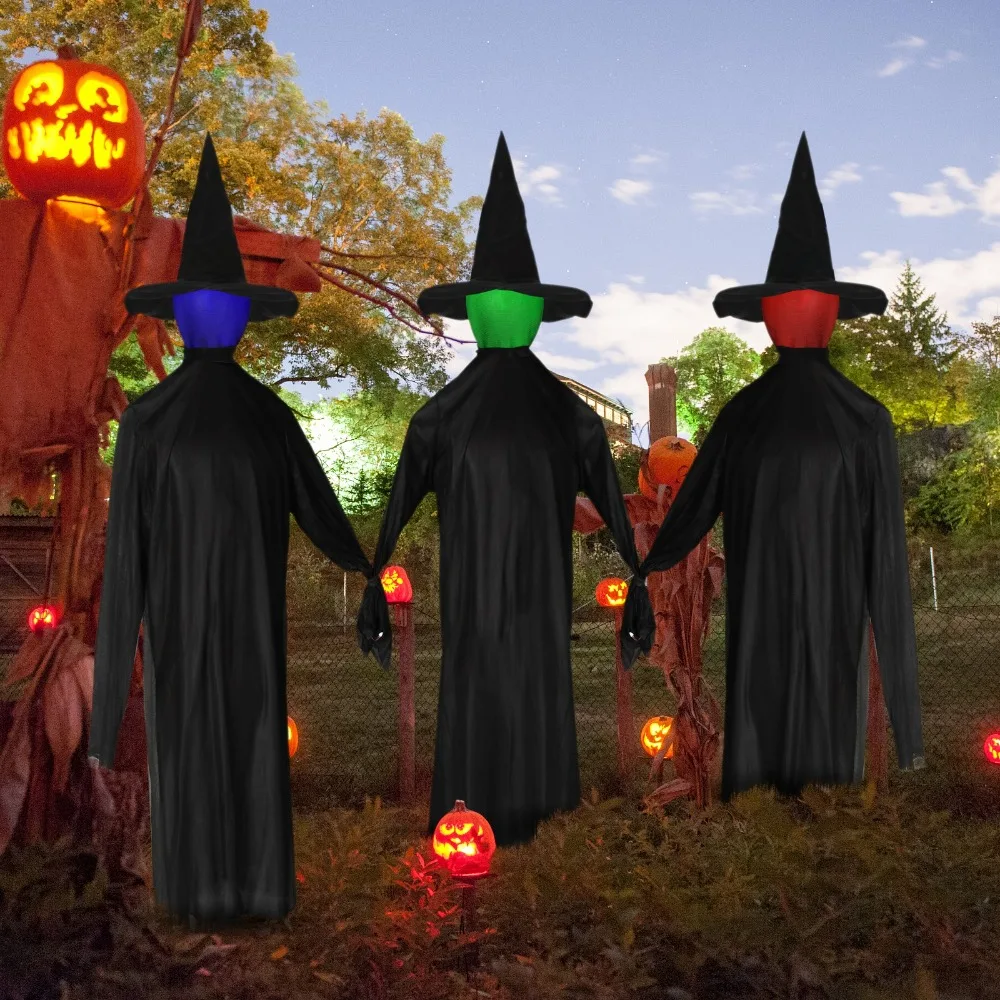 

5.2 FT Halloween Decorations Wicked Sound Activated Sorcerers Animated Halloween