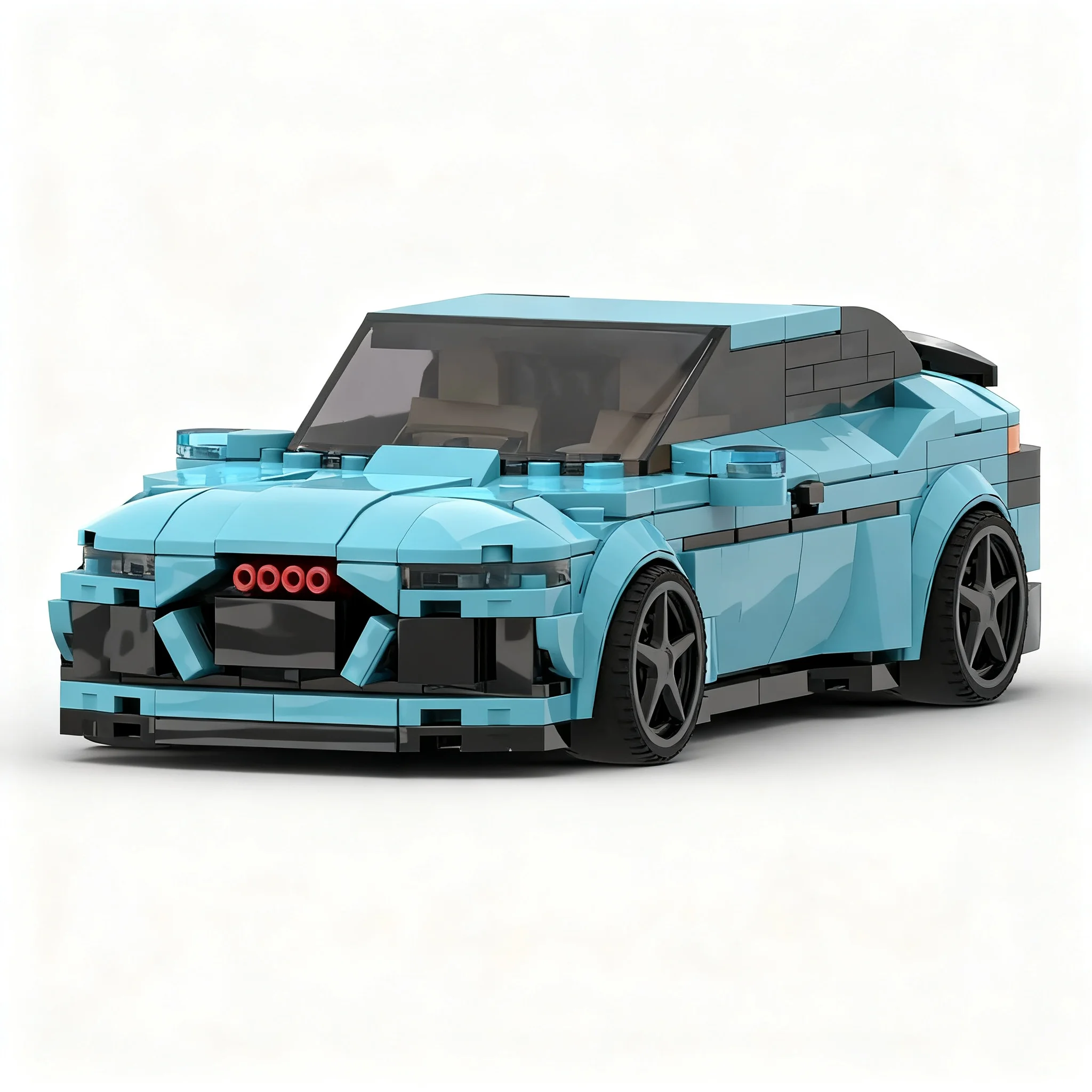 352pcs MOC City Champions Audied RS 7 Medium Azure Model Toys Building Blocks Construction Christmas Gift Kids DIY Brick Idea