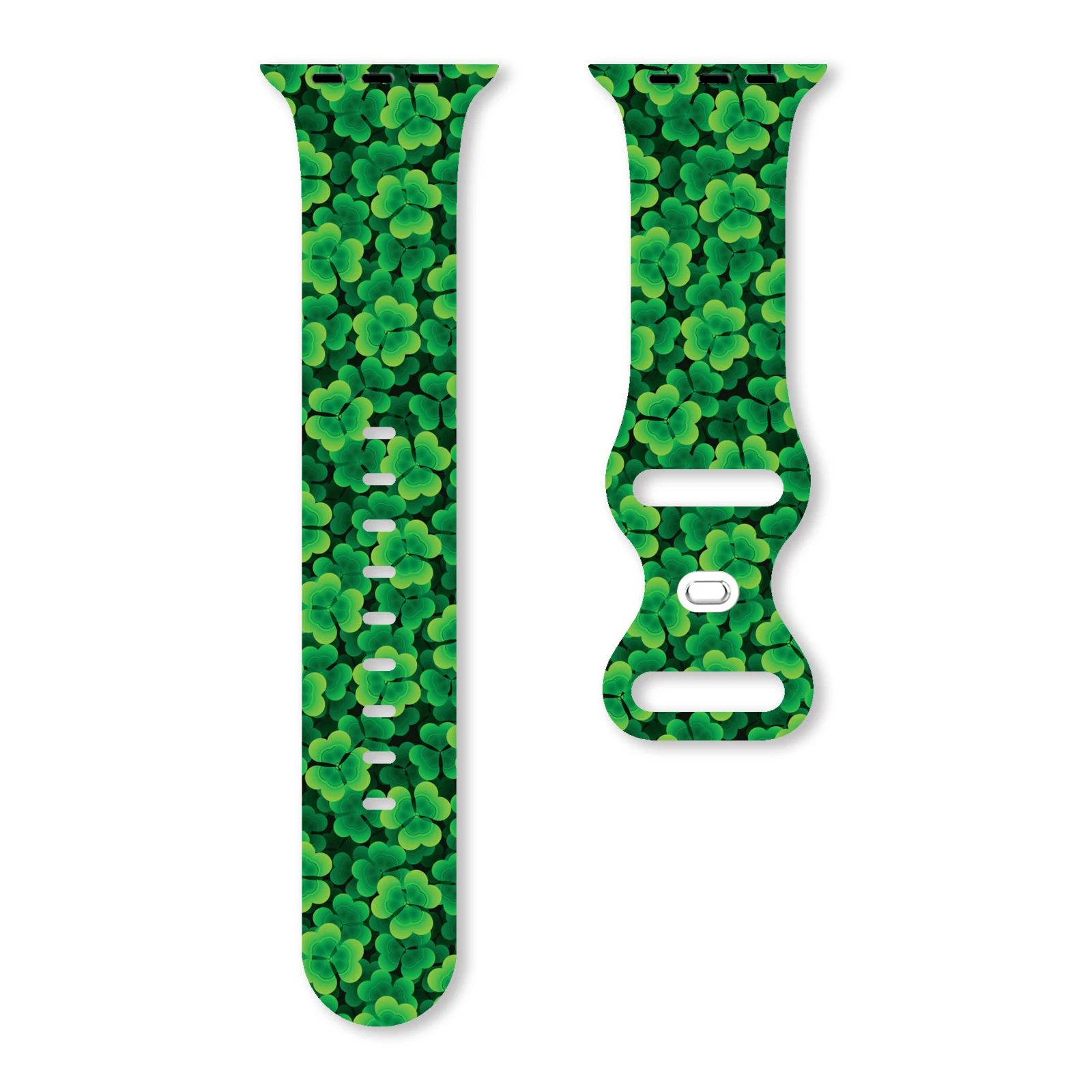 St.Patrick's Day Strap for Apple Watch Band 41mm 40mm 44mm 45 Easter Day Printed Silicone bracelet iWatch serie 9 8 7 se ultra 2