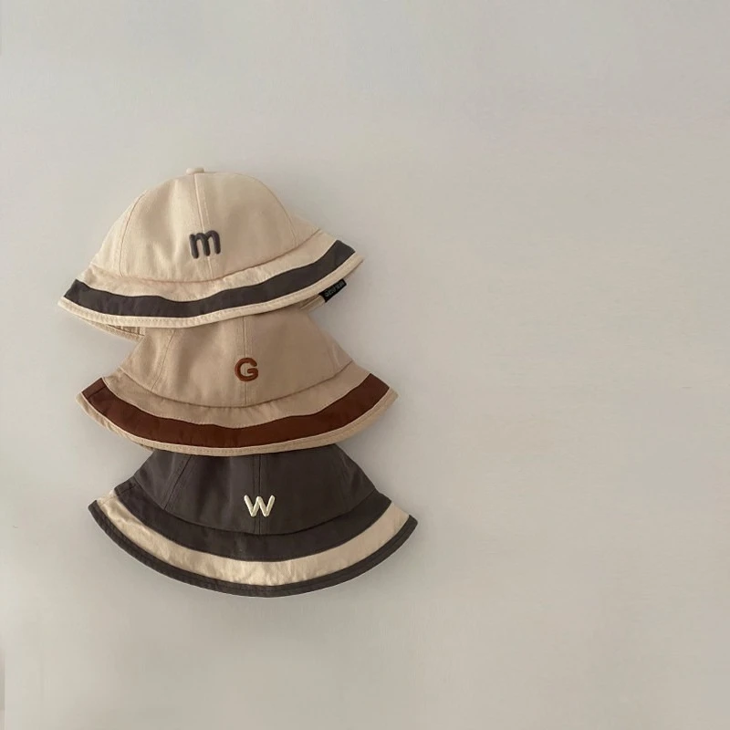 Korean Baby Hat Breathable And Windproof Spring Autumn New Fashion Letter Boys Girls' Baby Sunscreen Children's Fisherman's Hat view 2