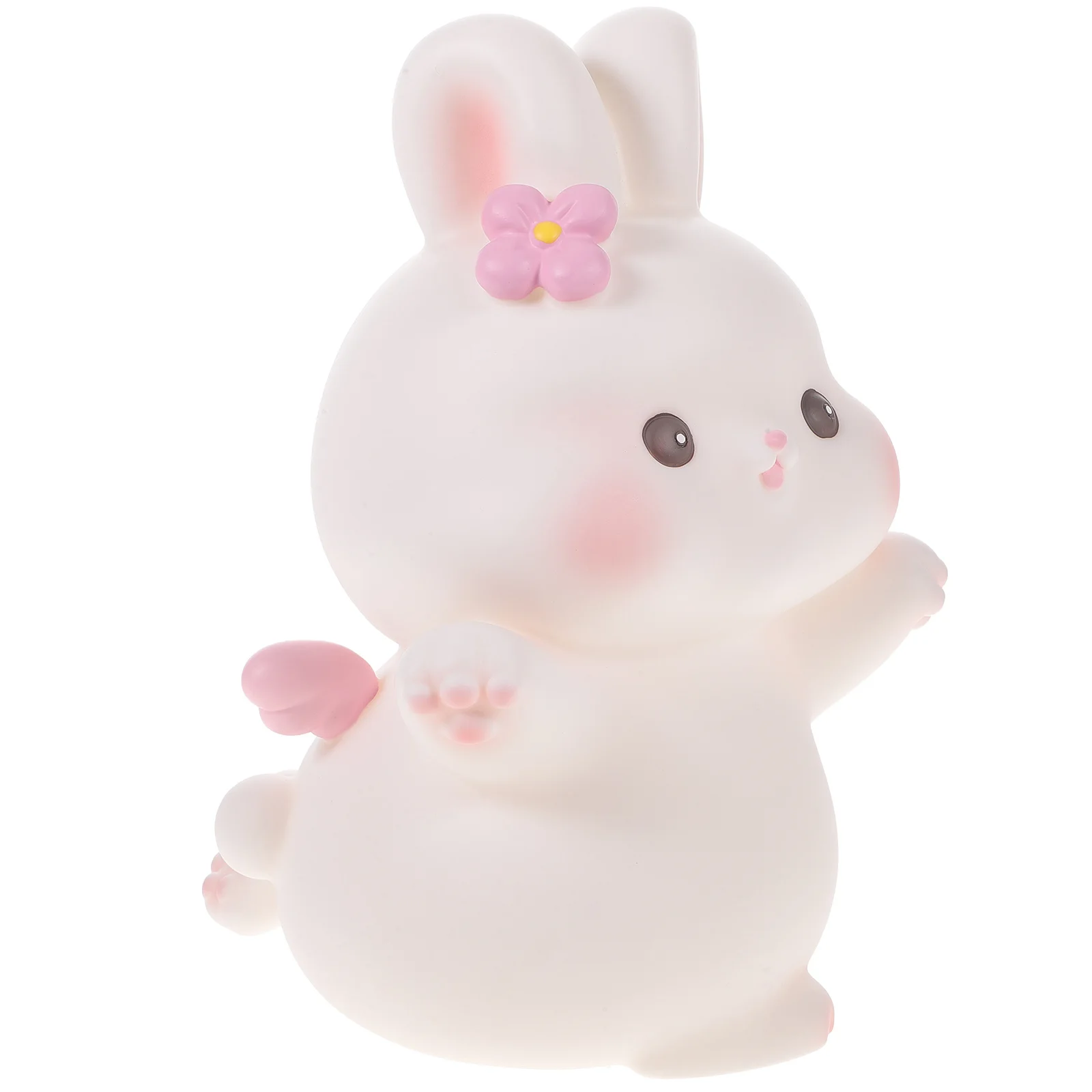 بنك توفير على شكل أرنب، حاوية عملات معدنية مزخرفة متينة، تصميم جميل، ديكور مكتب منزلي، ملحقات توفير أموال البنك #2