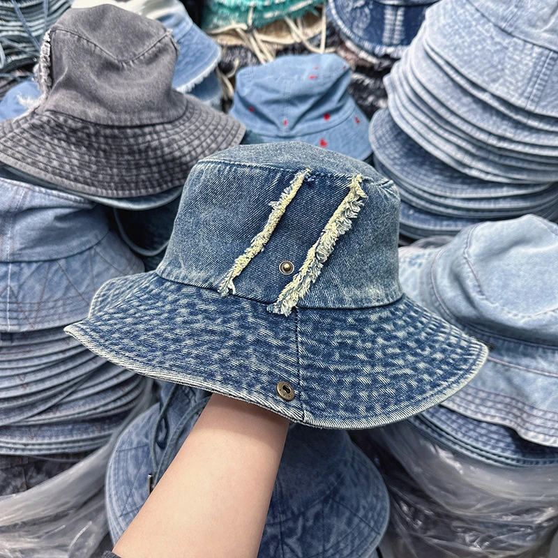 

Vintage Denim Cowboy Bucket Hat - Breathable Washed Fisherman Cap for Women & Men | Retro Sun Hat for Spring/Summer Outdoor