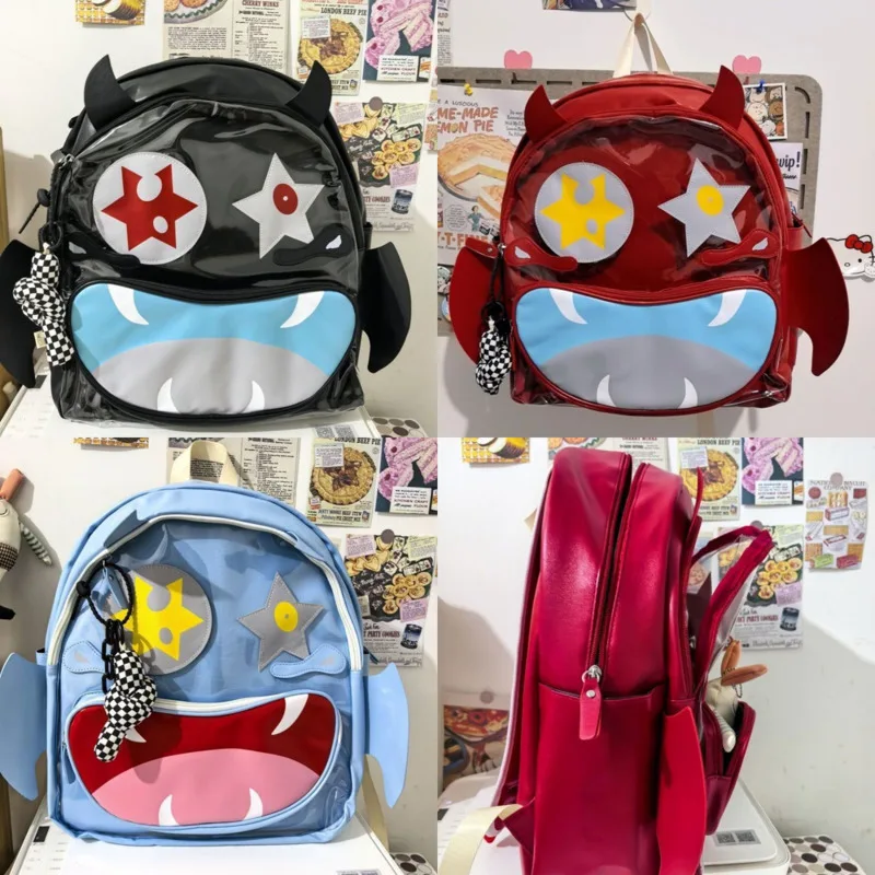 

Amusement Rainbow Ghost Boy Group Backpacks Itabag Y2K Kimchi Badge Back To School Peripheral Storage Grain Itabag Backpacks New