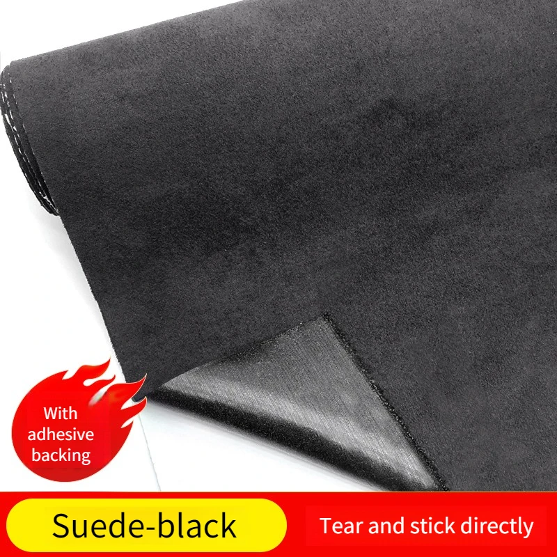 4 Sides Elastic Self-adhesive Suede Fabric By The Meter for Car Interior Modification Upholstery Counter Sewing Wearable Cloth