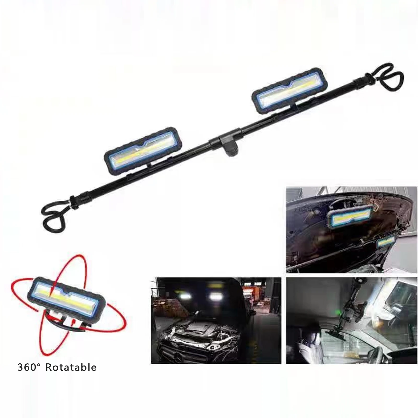 Automotive Engine Compartment Access Work Light Rechargeable Retractable Emergency Work Light Auto Repair LED Lighting