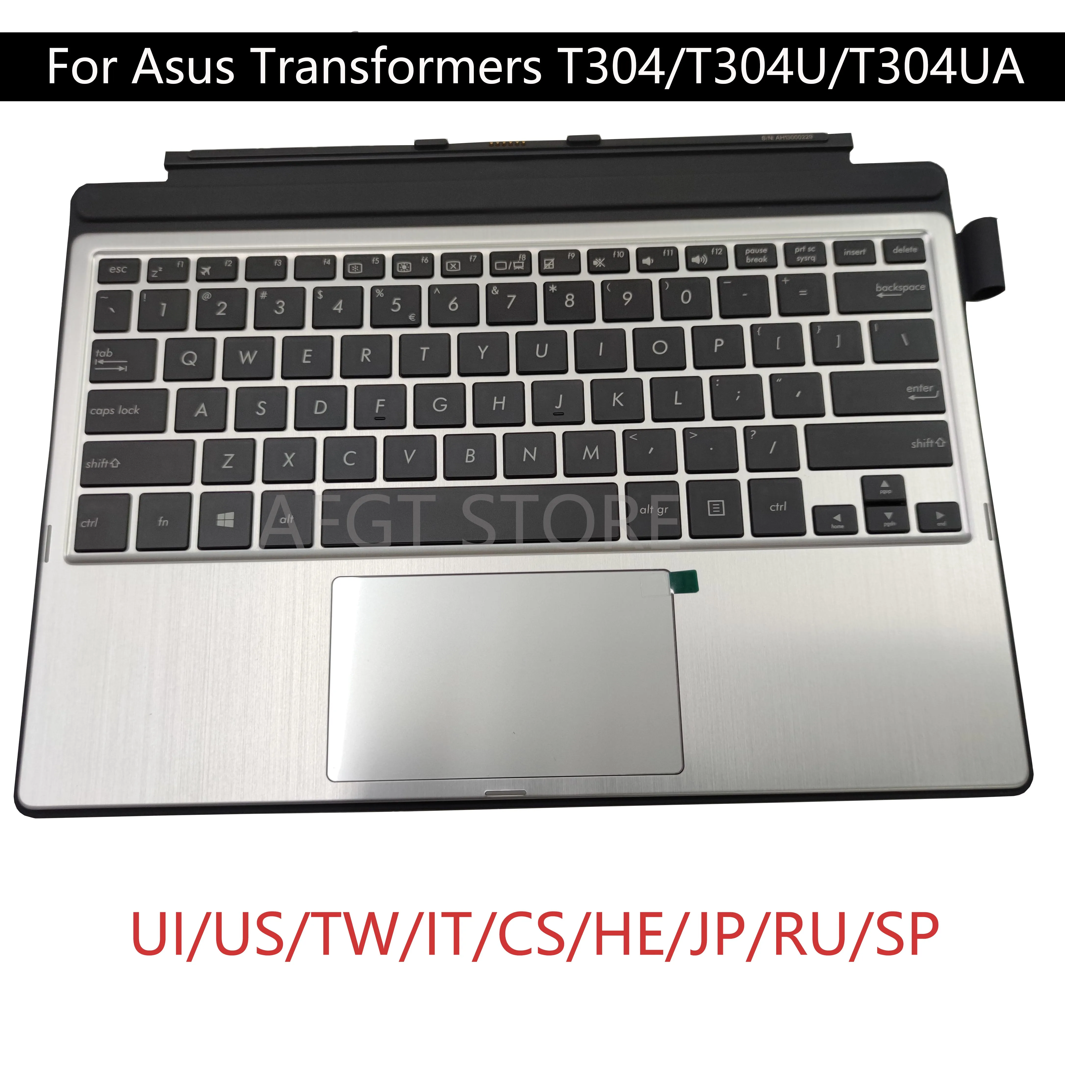 

Оригинальная новая док-станция для клавиатуры Asus Transformer Pro T304 T304U T304UA, для США, России, иврита, Японии, Италии, 12,6 дюймов, хорошо протестирована