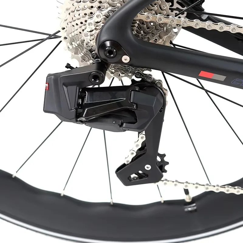 24 Speed Carbon Fiber Road Bike Electronic Shifting Full Hydraulic Disc Brakes Professional Racing Cycling Bicycle Equipment view 6