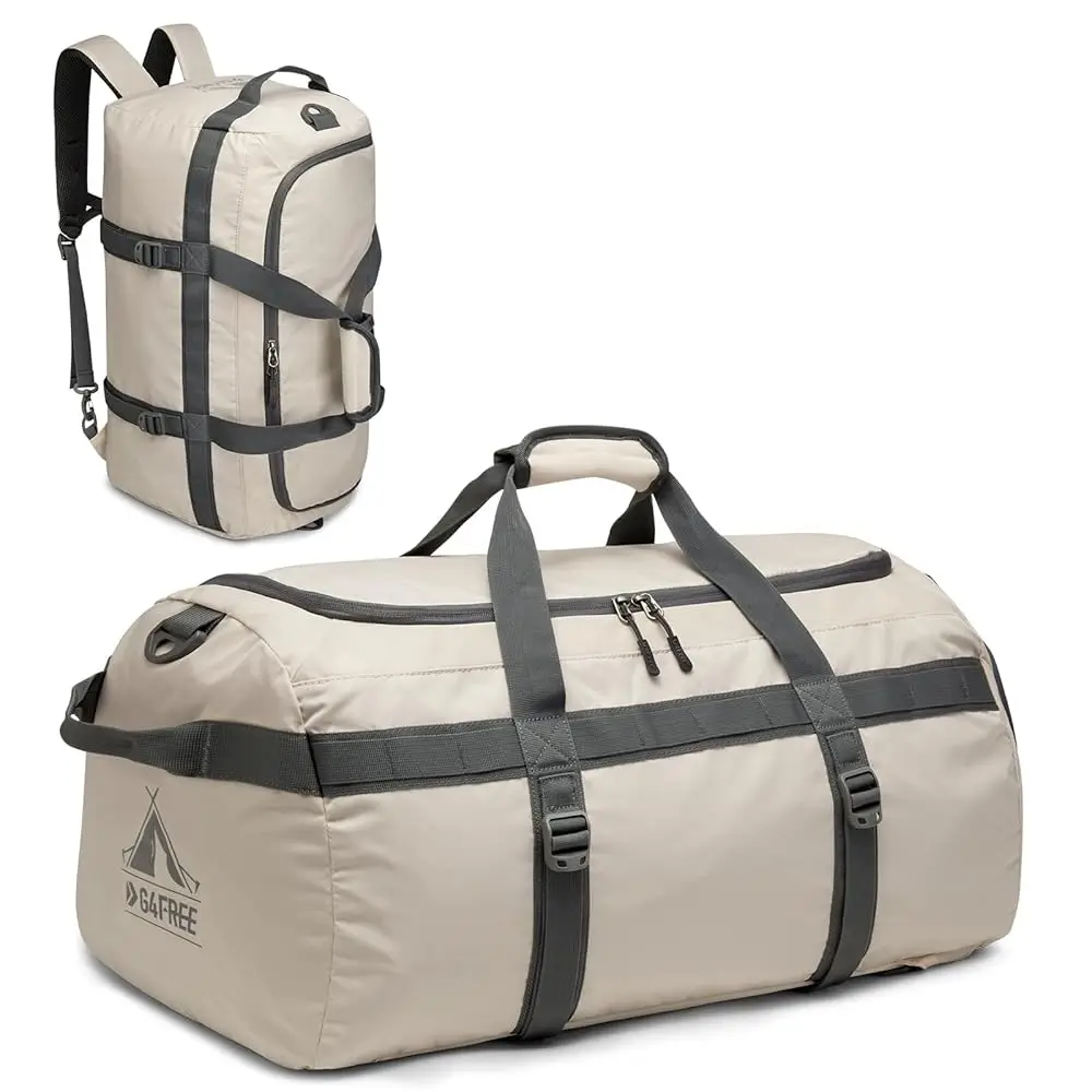 

Gym Bag for Women Men 45L Duffle Backpack with Shoe Compartment Water Resistant Travel Weekender Bag