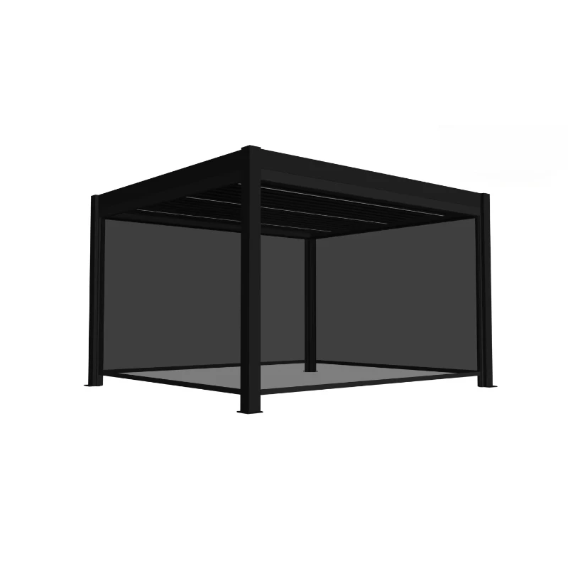 

Patio Retractable Roof Pergola Outdoor Waterproof Aluminum Pergola Roof System Bioclimatic Louvre Awning