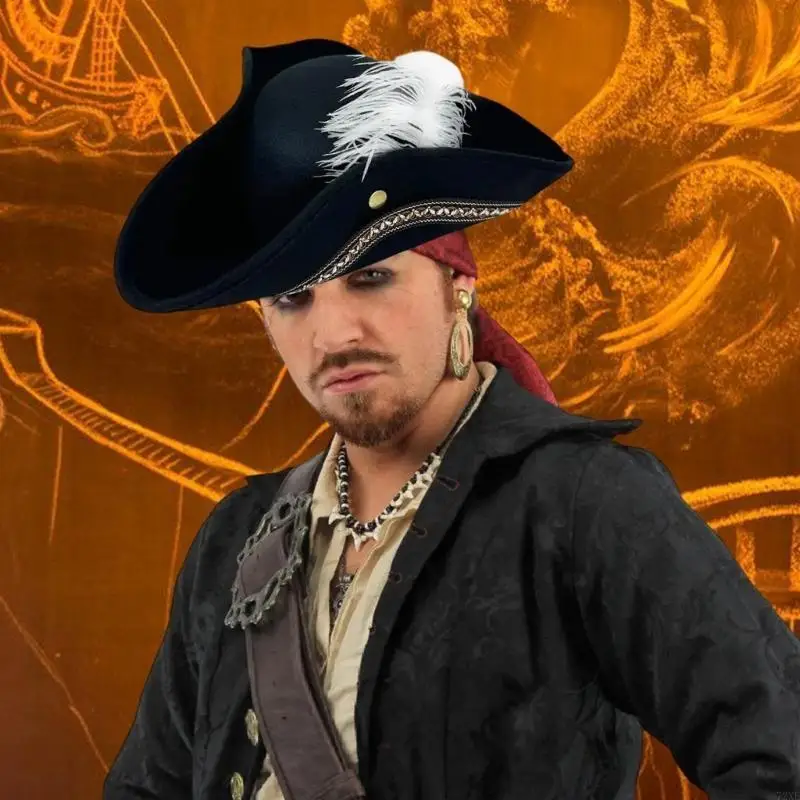 72XE Embroidery Pirate Caps for Kids, Perfect for Halloween Dressing & Cosplay