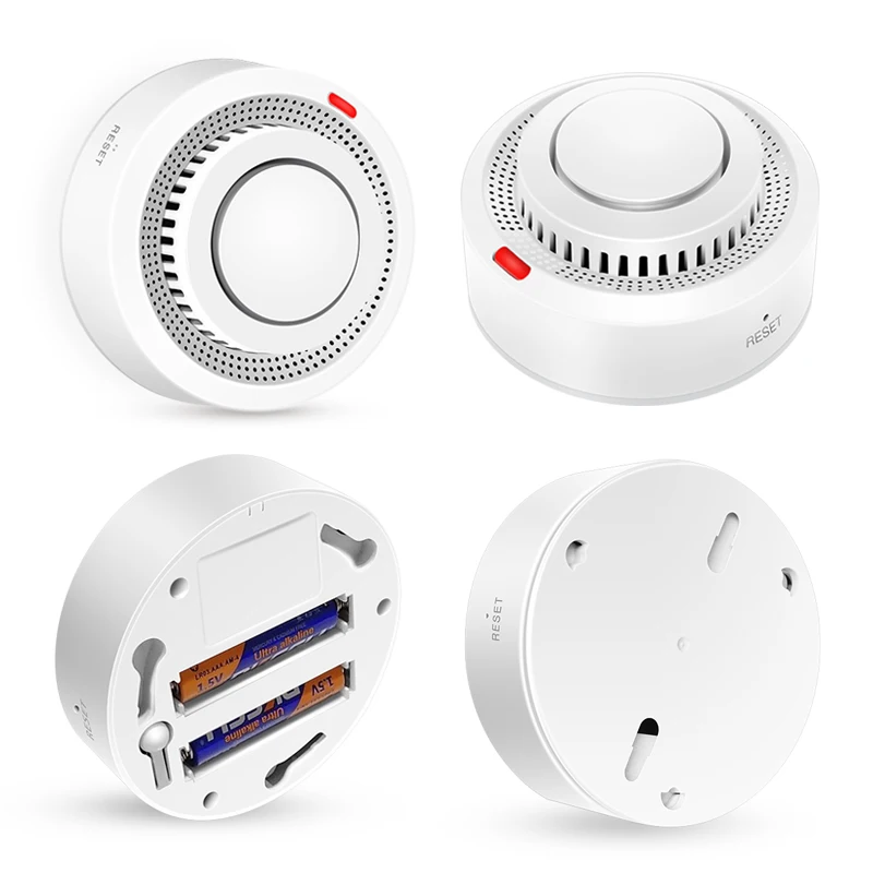 Tuya ZigBee WiFi เซ็นเซอร์ควันสมาร์ท Home Fire Security Protection ระบบเครื่องตรวจจับสูบบุหรี่ Fire Alarm Residence นักผจญเพลิง