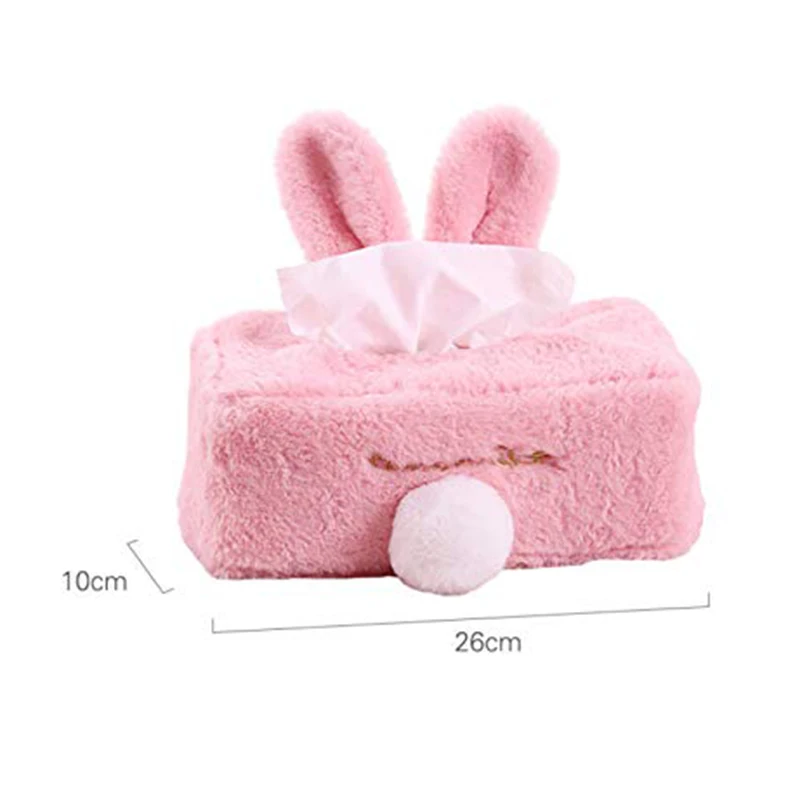 Tissue Box Muppet Tissue Cover Holder Practical Decorative Convenient Easy To Use Rubber Strap Cute Rabbit Ear Home Car Supplies