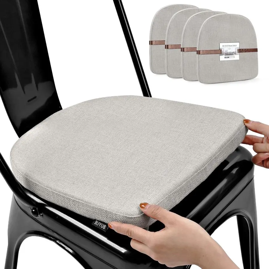 

Friendly Woven Fabric 14x14 Magnetic Cushions for Metal Chair Set of 4, Enhanced AntiSlip Seat Pads for Dining Kitchen Cafe Stac