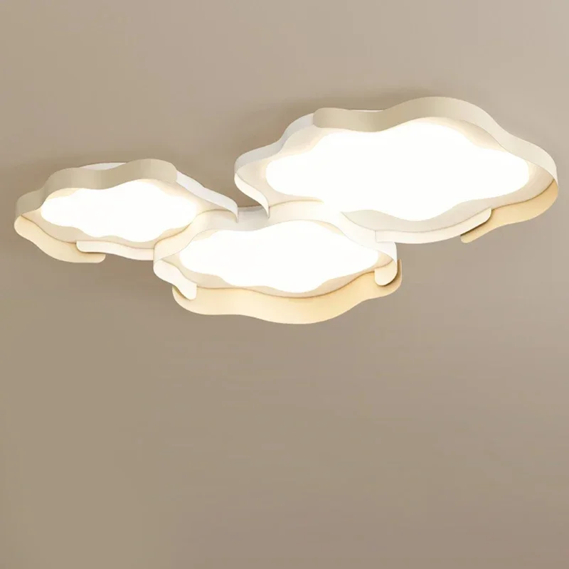 Nordic Cream Style Full Spectrum Ceiling Light Modern Simple Bedroom Cloud Ceiling Light Indoor Lighting Lampara De Techo FYCL