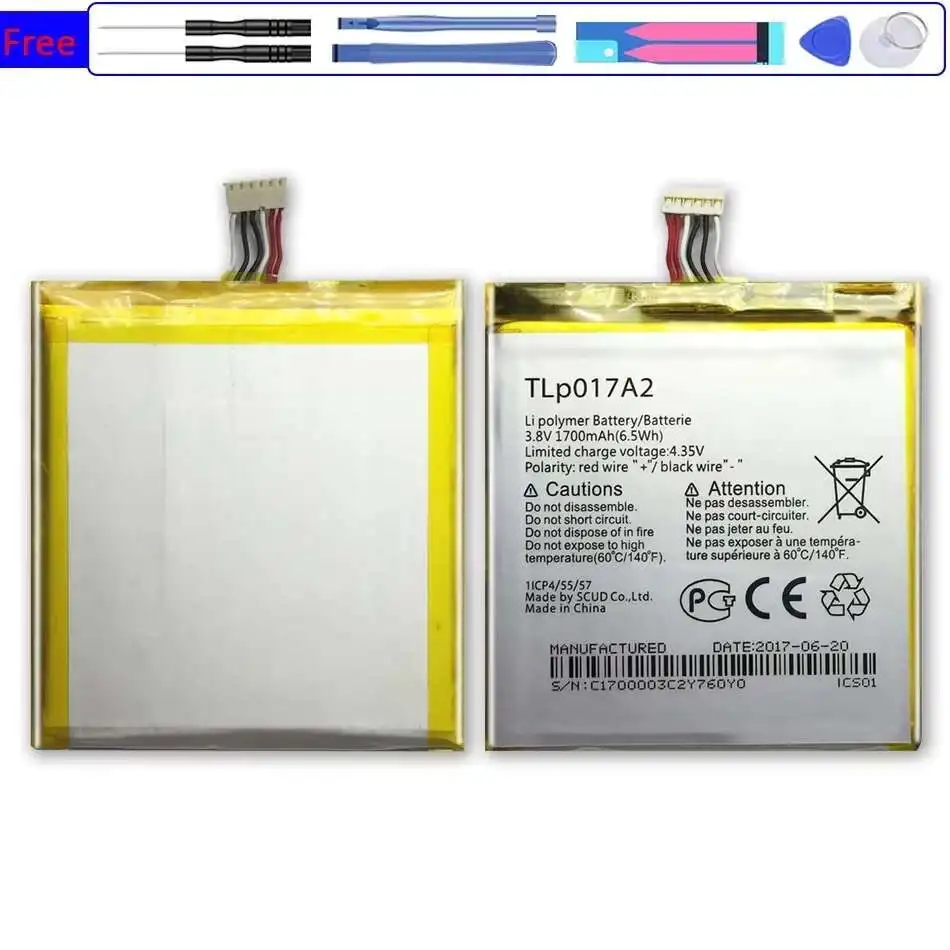 

Аккумулятор для мобильного телефона TLp017A1 TLp017A2 1700 мАч для Alcatel One Touch Idol Mini OT-6012A OT-6012E OT-6012W OT 6012A 6012E 6012W
