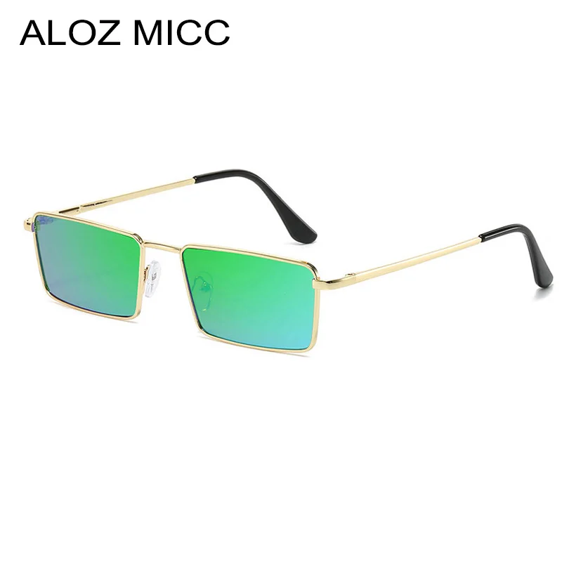 

ALOZ MICC Vintage Mirror Sunglasses Women Punk Small Square Eyewear UV400 Shades Men Rectangle Sun Glasses Female Gafas De Sol