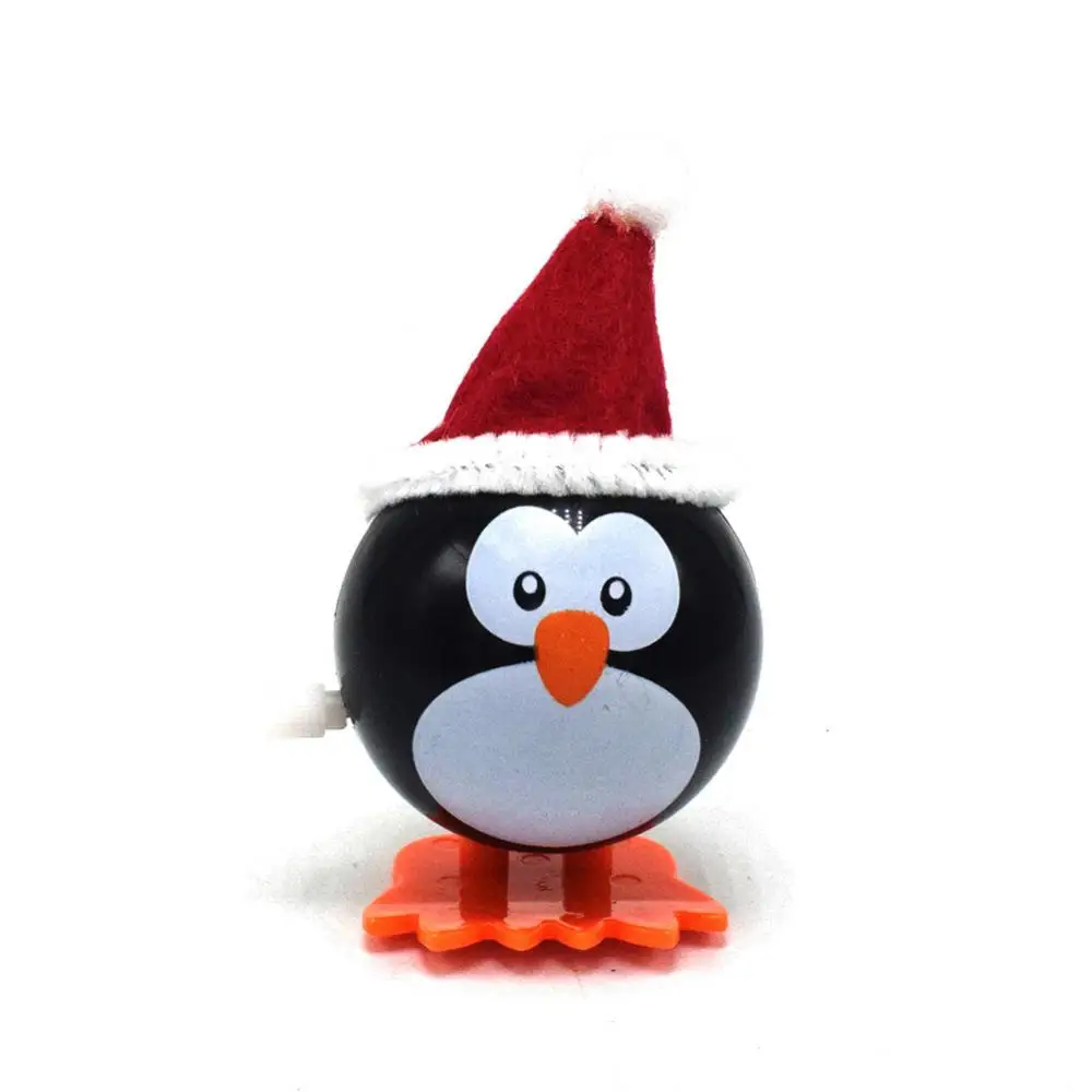 2/4/6PCS New Creative And Interesting Children's Spring Wind-up Toy Christmas Santa Claus Elk Penguin Snowman Funny Toy