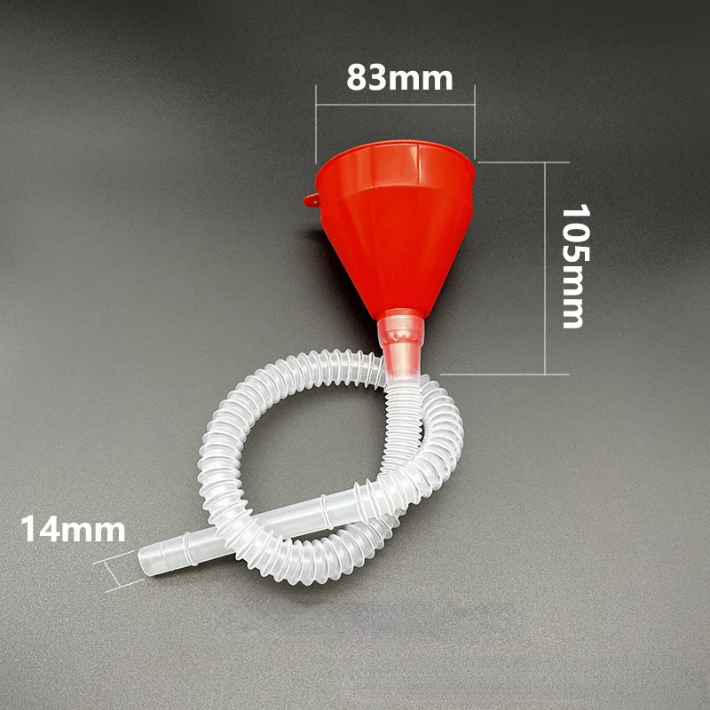 4 Stuks Auto Plastic Trechters Tanken Auto Lange Steel Trechter Benzine Olie Brandstof Vullen Tool Auto Voor Motorfiets Boerderij machine Trechter
