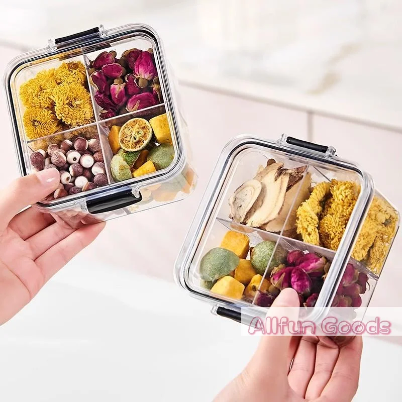 460ml Sets Stackable Kitchen Sealed Jar Plastic Food Storage Box Multigrain Tank Bottle Dried Fruit Tea Storage Containers
