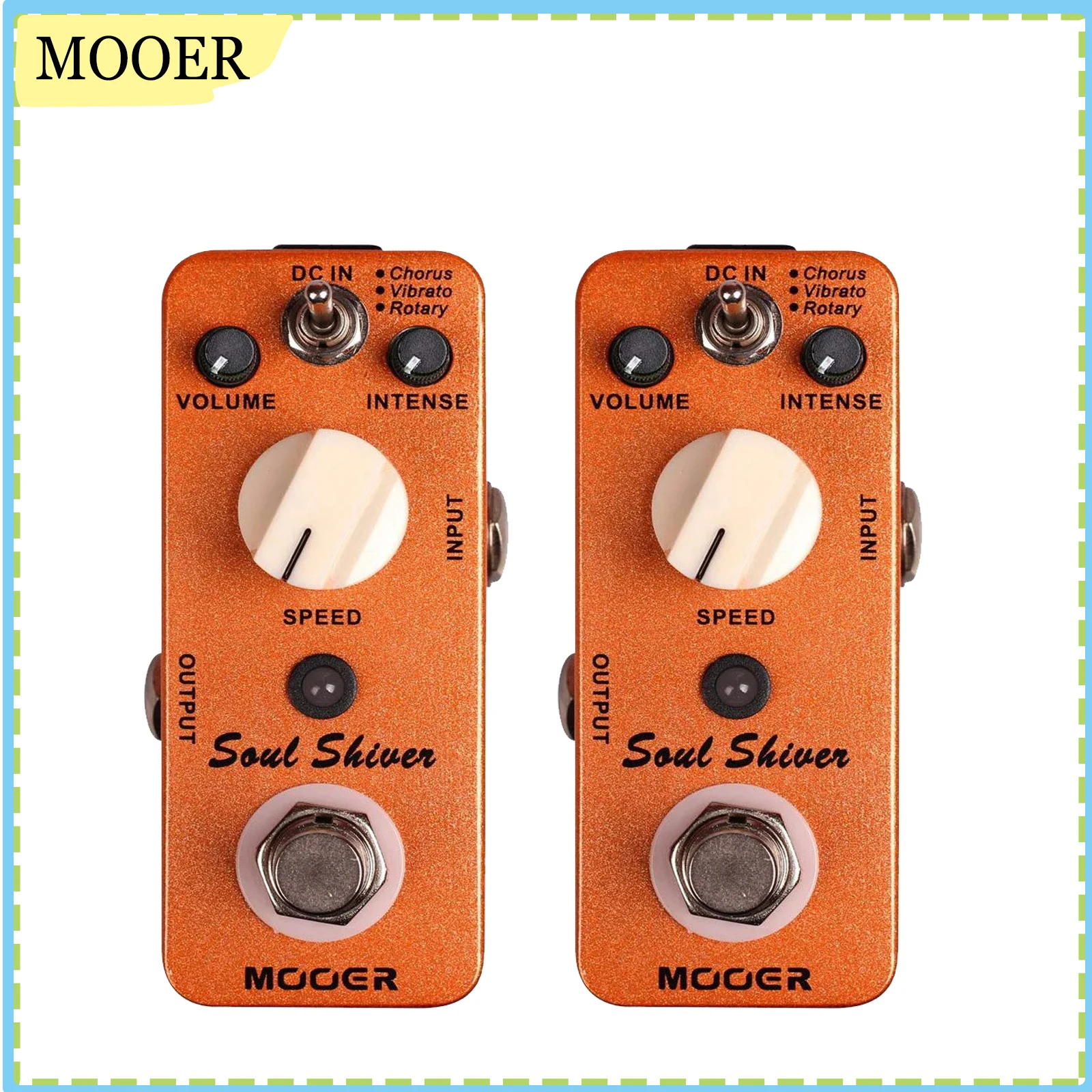 

MOOER Soul Shiver Multi Modulation Guitar Effect Pedal 3 Modes Chorus/ Vibrato/ Rotary True Bypass Full Metal Shell Guitar Pedal
