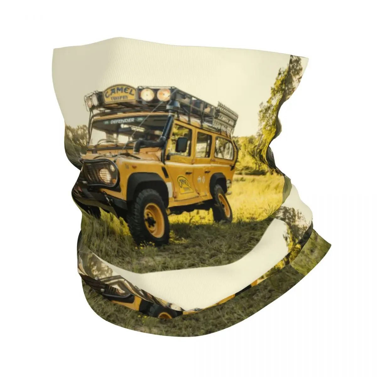 Camel Trophy Bandana Neck Gaiter Printed Defender 110 Wrap Scarf Multifunctional Headwear Cycling Unisex Adult Breathable