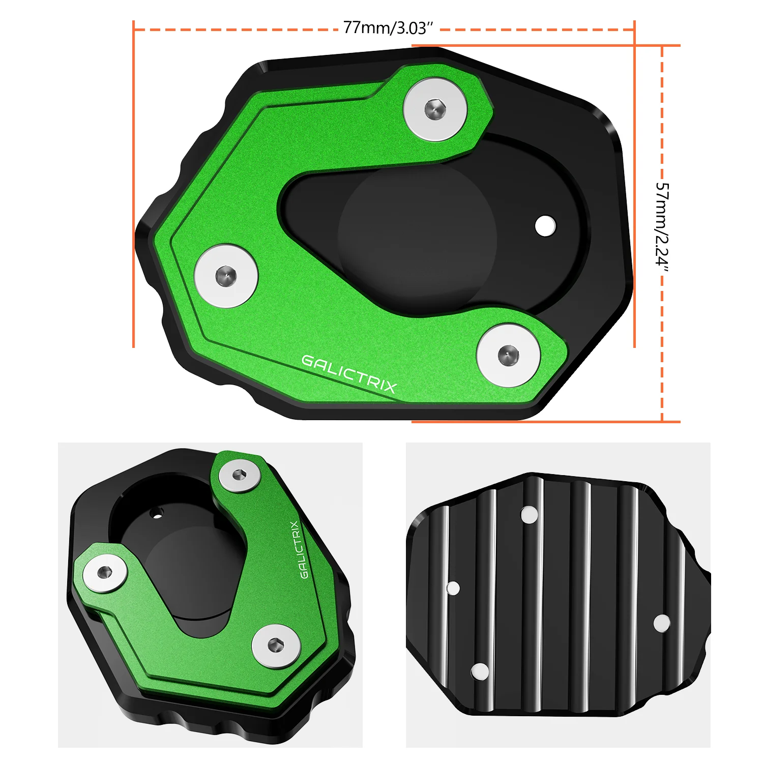 For KAWASAKI VERSYS X300 Versys 1000/SE 300 X250 Motorcycle Stand Extension Pad Motorcycle Kickstand Side Stand