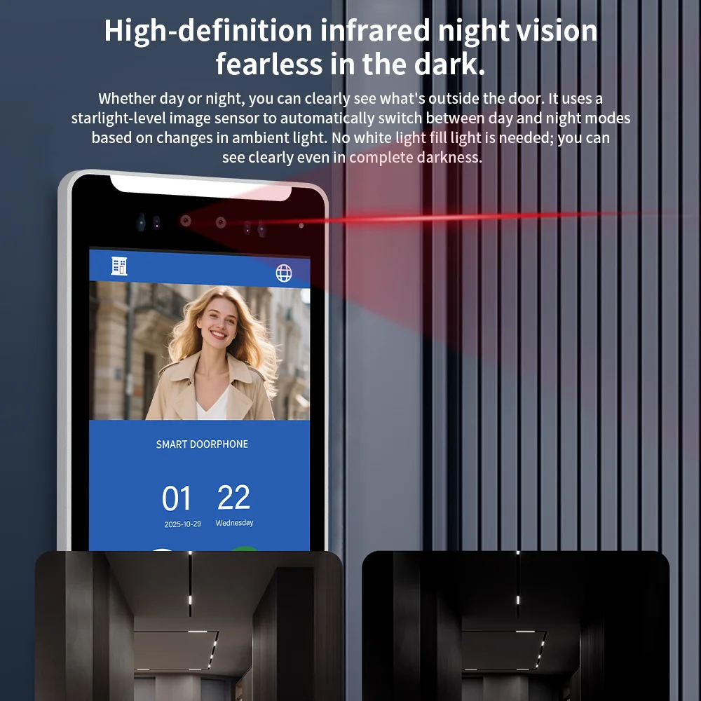 ANJIELO 5IN1 Unlock AI Face Recognition Video Intercom Smart Doorbell Villas High-rise Buildings Apartment Office TUYA Smart