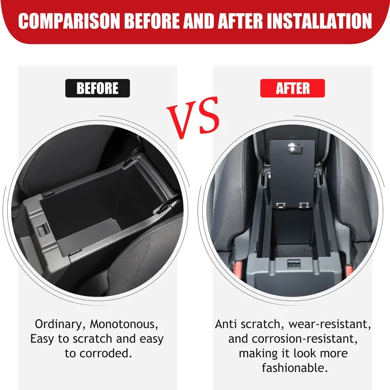 1Pcs Aluminum alloy Black For Subaru Crosstrek 2024+ Car Armrest Storage Privacy Password Lock Security Safe Box Car Accessories