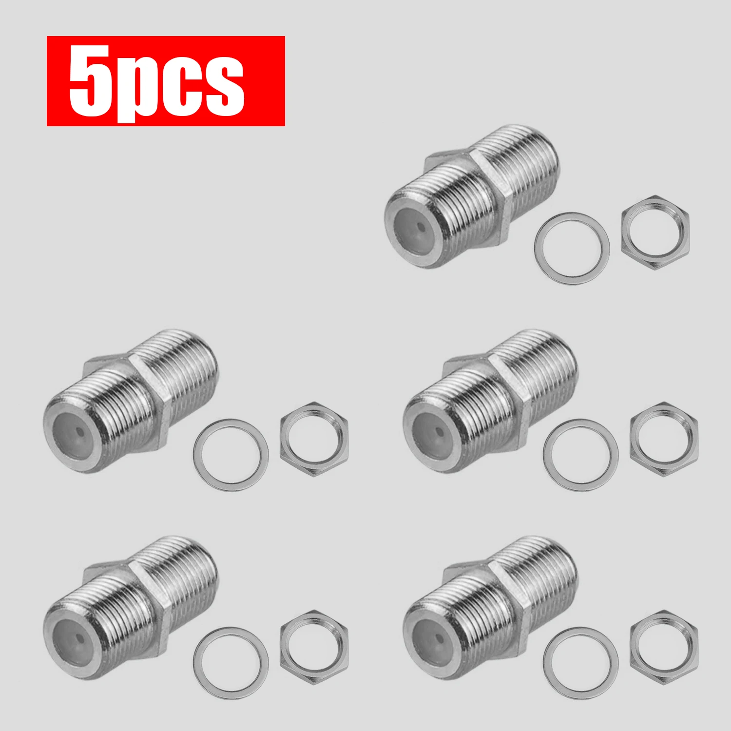 F-Type Coaxial Cable Connector Female to Female Adapter, RG6 Coax Extender for TV Antenna Satellite Receiver Cable Modem