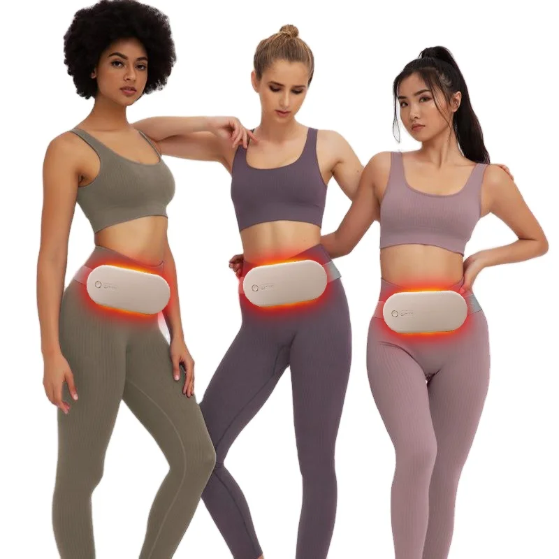 

Heating Massage Belt, ABS Aluminum Alloy, Vibrating Belly Massager, Menstrual Pain Relief Pad, Uterus Warming Belt, Lumbar Pad