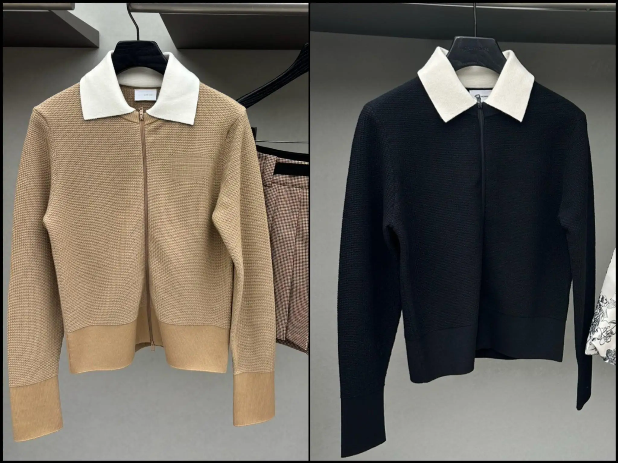 2026 New Arrival Ladies Golf Color Block Knit Open Cardigan Soft Comfort Contrast Design Women Golf Outer Jacket