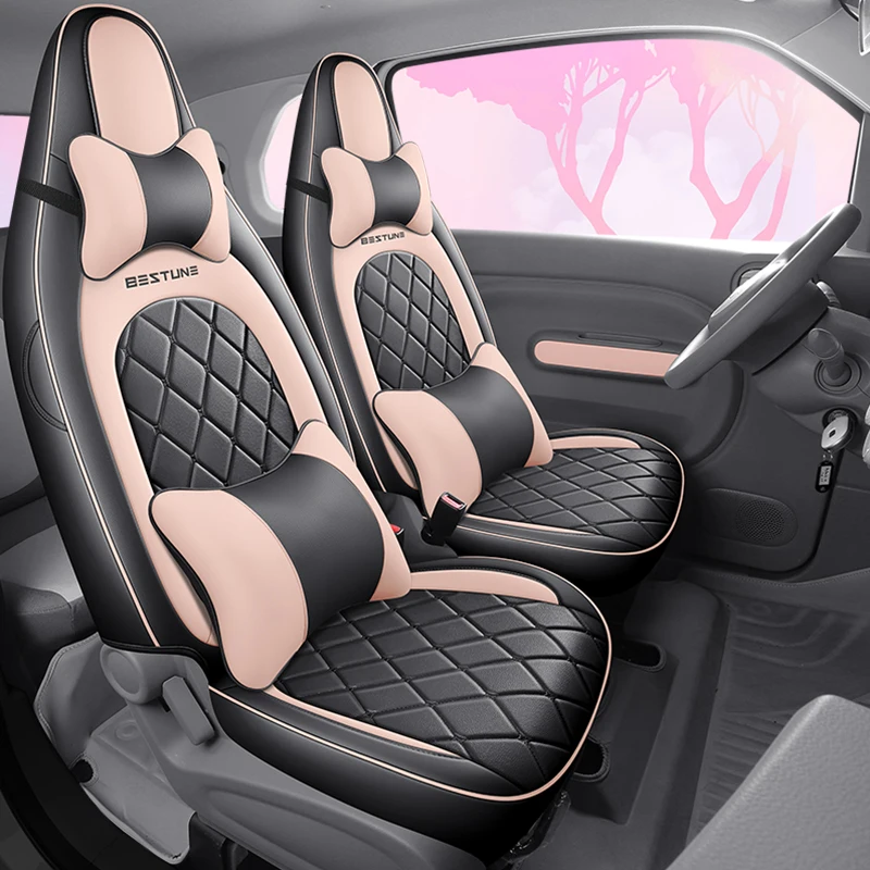 Custom Fit 4‑Seats PU Leather Car Seat Covers All‑round Seat Cushion Protector for Bestune Pony EV Desner Y300