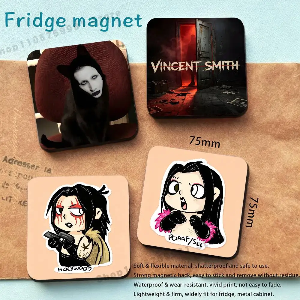 M-Marilyn M-Manson Magnet Refrigerator Fridge Sticker for Home Decor DIY Wall Decor