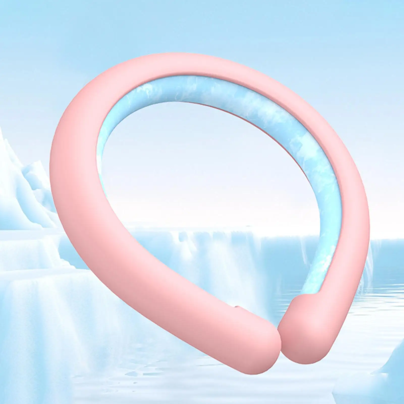 Wearable Cooling Wrap Hanging NeckSummer Cooling Neckband Fan Neck Wrap Cooling Neck Collar Reusable Neck Cooling Tube