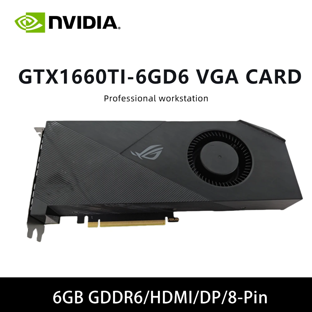 بطاقة gtx 1660TI 6GD6 VGA وبطاقة 1660 6GD5 VGA بطاقة رسومات GDDR6 سعة 6 جيجابايت تدعم PCI-E3.0 HDMI DP placa de Video gtx 1660 #1