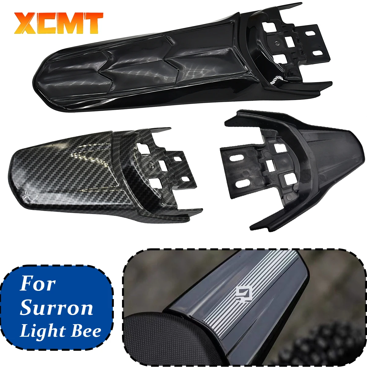 Motorcycle Rear Lengthening Longer Fender Mudguard Tail Guard Bicycle Dirtbike For Sur-Ron Lightbee Light Bee X & Light Bee S 