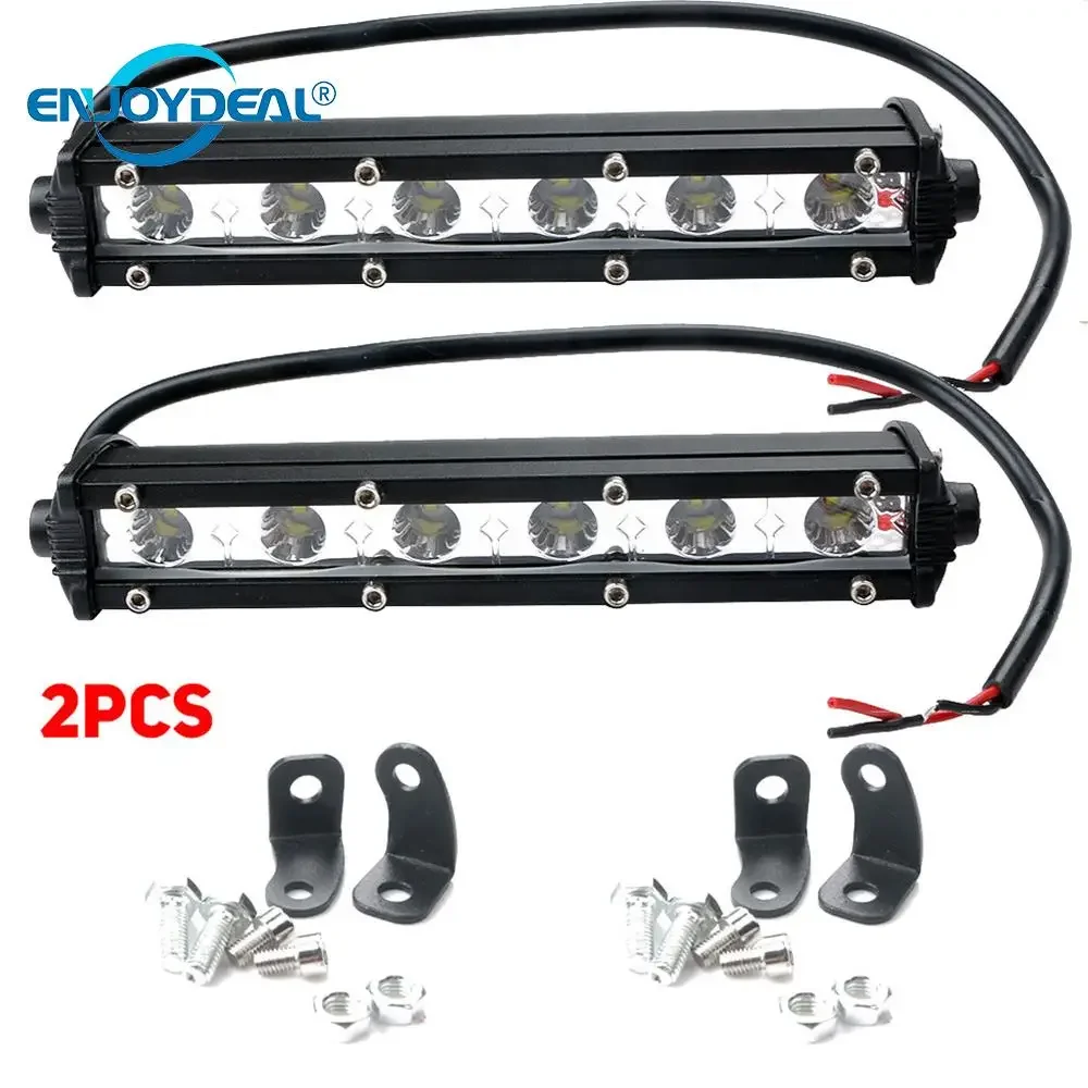 18W/36W White LED Spotlight Bar Car Spot Light Off-road Searchlight Work Lamp for Jeep SUV DC10-30V Flood Light Outdoor lighting