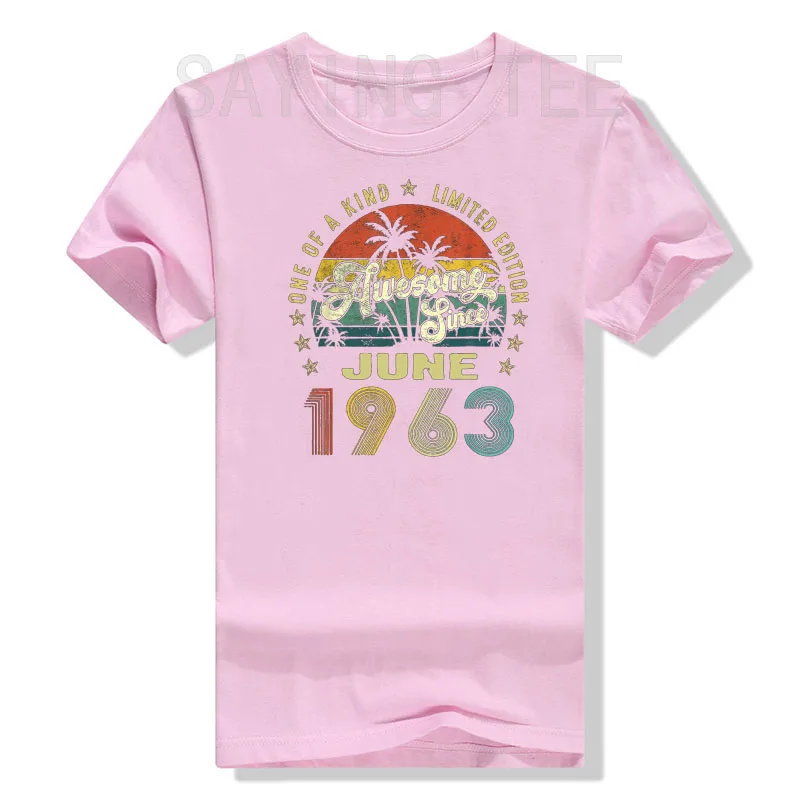 Awesome Since 1963 60 Years Old 60th Birthday Gifts T-Shirt Classical Legend Since 1963 Graphic Tee Tops Born In 1963 Clothes