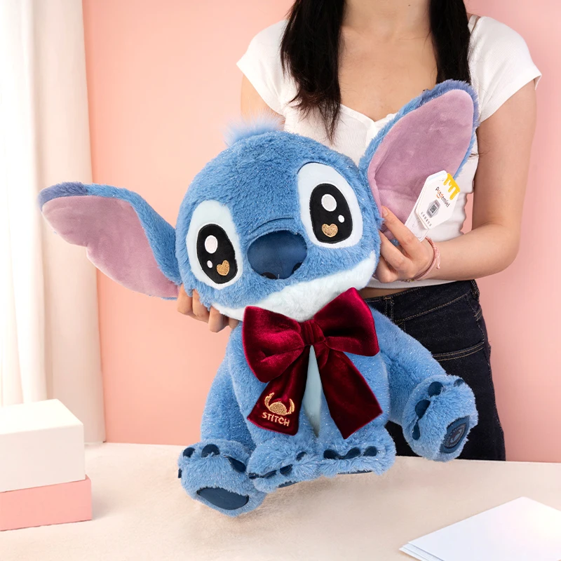 ديزني غرزة Kawaii محشوة اللعب دمية كيرينغ حقيبة الظهر قلادة لعبة الكرتون ولطيف عيد الحب