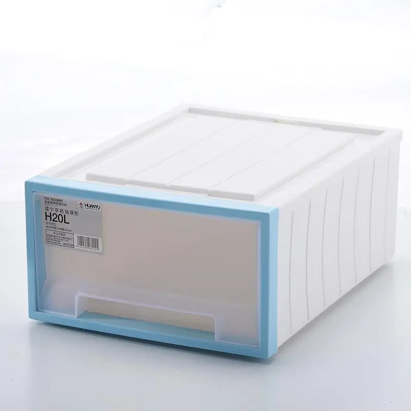 厚みのある単層引き出し式プラスチック収納ボックス子供用オーガナイザーキャビネットワードローブ家庭用収納ユーティリティボックス