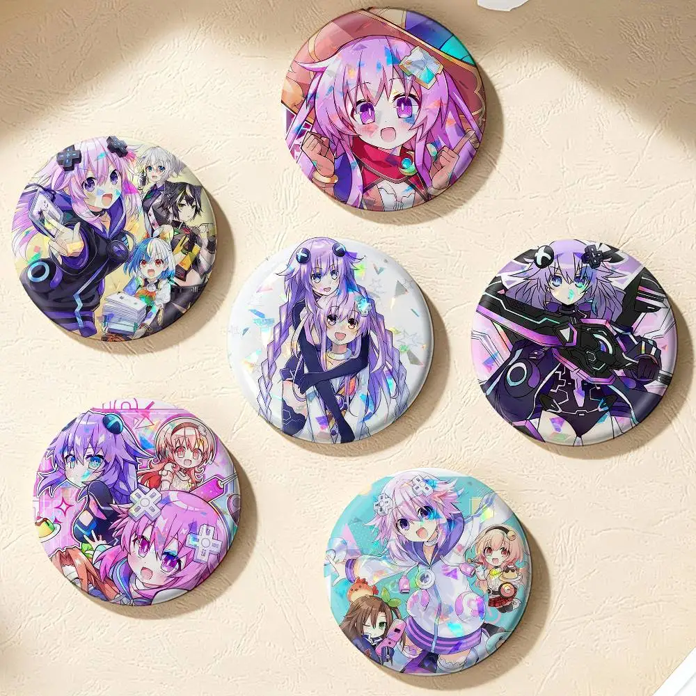 Neptunia Hyperdimension Neptunia   75mm 44mm 25mm Brooch Backpack Hat Pins Accessories Toys Badge