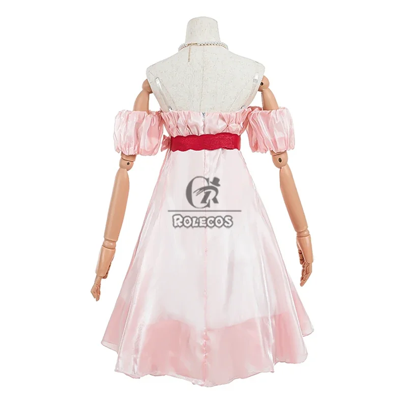 أزياء Asuka Langley التأثيرية ASK الهمس من الزهرة Asuka Langley فستان وردي لعب الأدوار زي الهالوين مجموعة كاملة