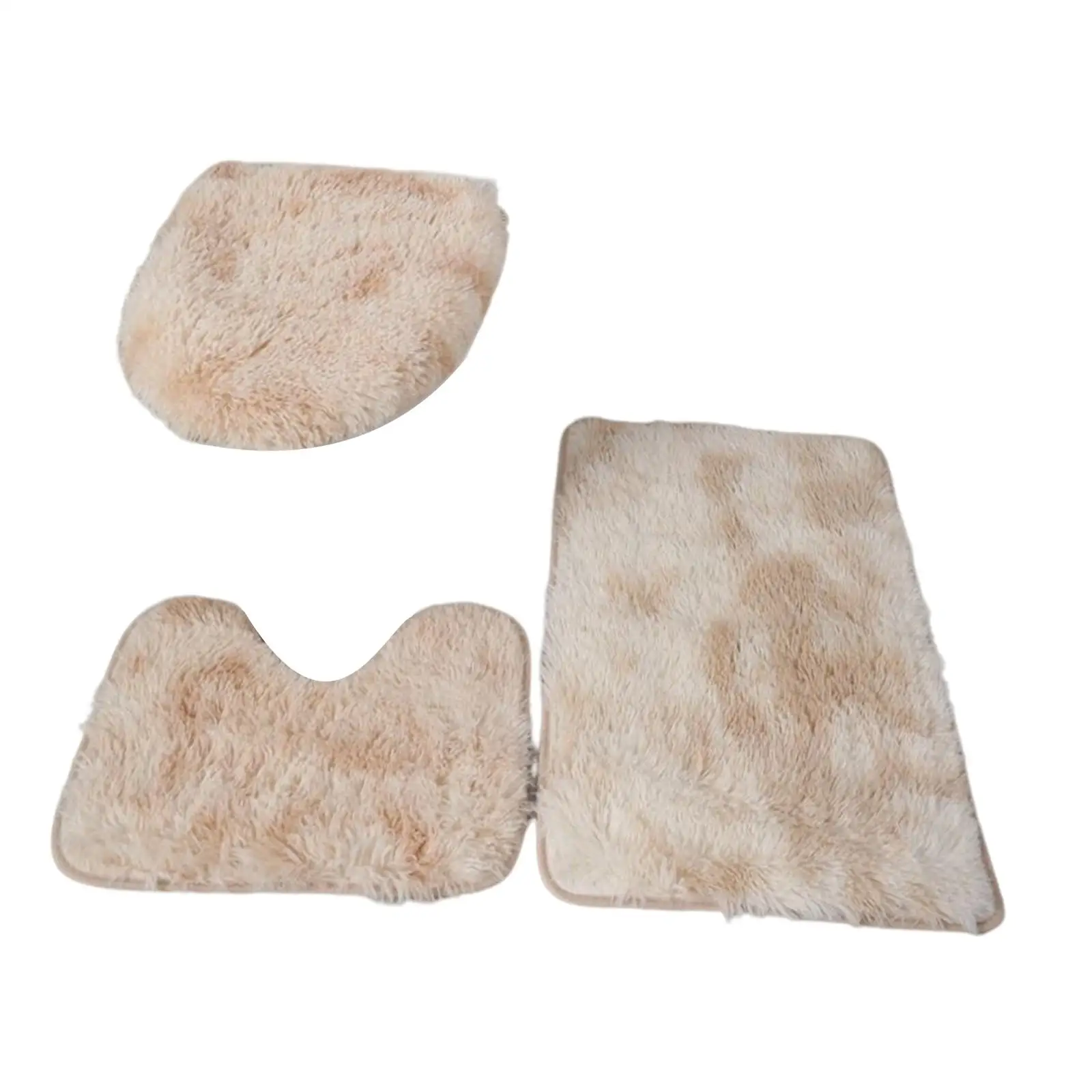 3 Pieces bath Mats Bath Set Toilet Lid Cover for Shower Floors Bathtubs