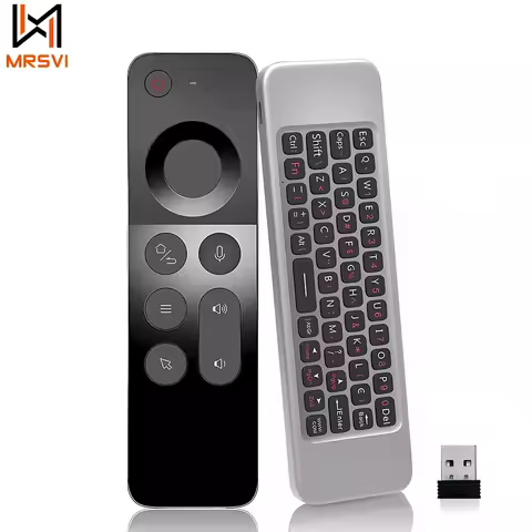 MRSVI Voice Air Mouse Remote Control W3 Gyroscope 2.4G Handheld Mini Wireless Keyboard Arabic for Android TV BOX/Windows/PC